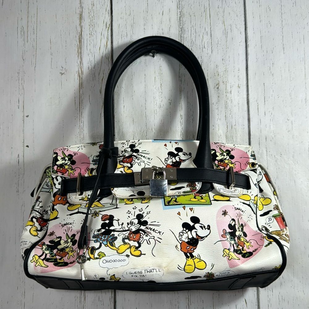 Disney Animations Mickey Minnie Mouse MulticolorโComic Strip Cartoon Handbag